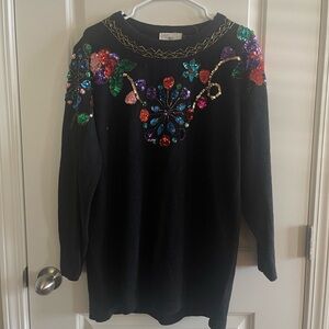 Vintage SML Sport Black Knit Sweater